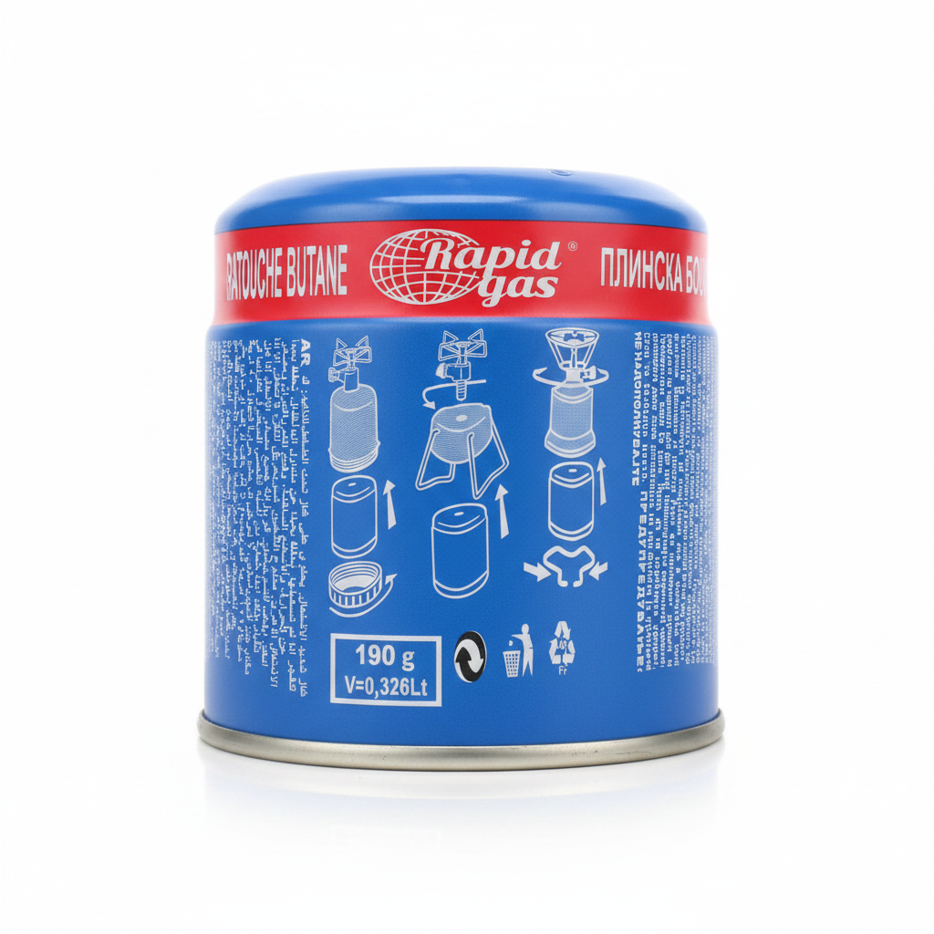 Cartouche de gaz butane Rapid Gas 190g