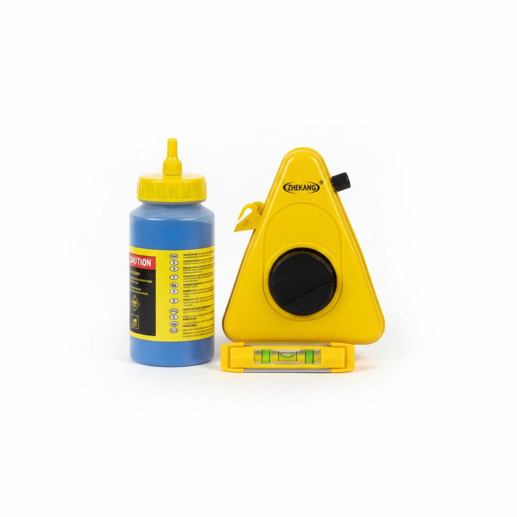 Cordeau traceur DEMANO vue de face avec poudre bleue