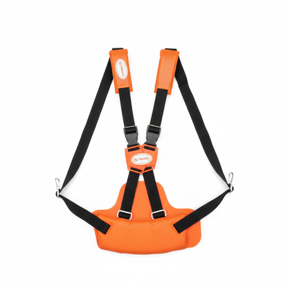 Harnais de Débroussailleuse Hisaka – Sangle Épaule & Ceinture | Orange/Noir