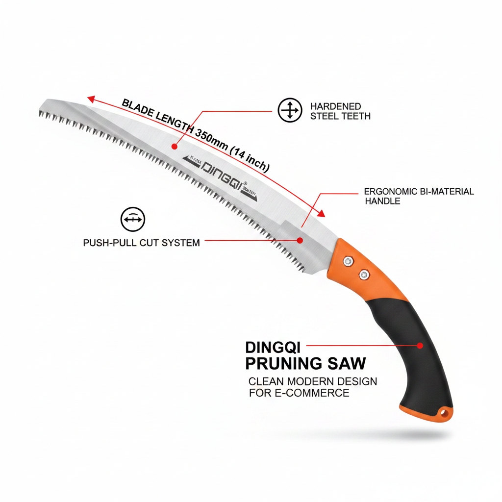 DINGQI Scie Élagage 14" (350mm) – Push-Pull – ART:43007