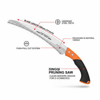 DINGQI Scie Élagage 14" (350mm) – Push-Pull – ART:43007