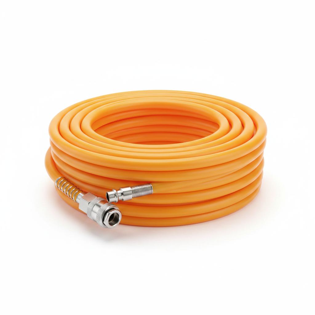 Tuyau pneumatique spiralé fond blanc – vue produit complète