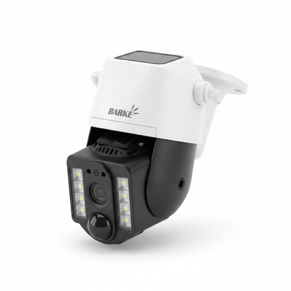 Caméra solaire BARKE V380 fond blanc studio