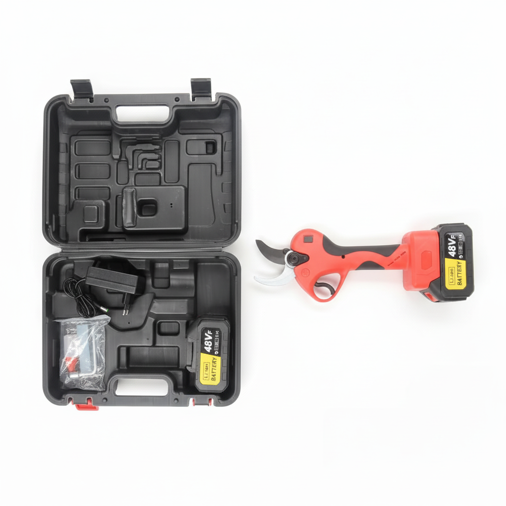 Kit complet sécateur électrique avec mallette et accessoires