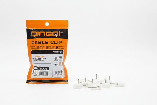 Clips Câble Dingqi ART:78008 8mm — Sachet 100 pièces