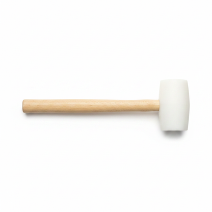 Maillet en Caoutchouc Blanc – Manche en Bois