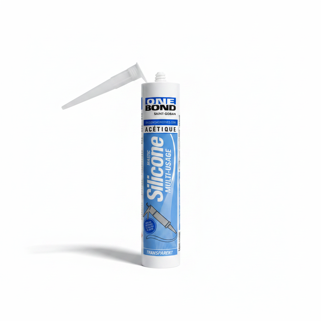 One Bond Saint-Gobain — Mastic Silicone Acétique Multi-Usage Transparent