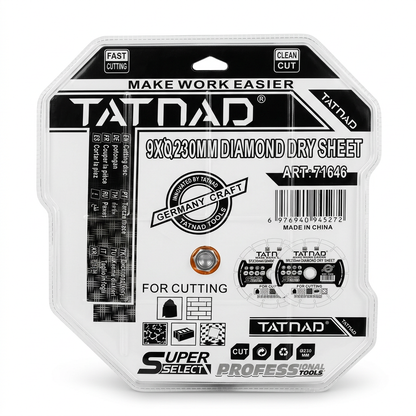 Disque diamant segmenté TATNAD 230 mm – Réf. 71646