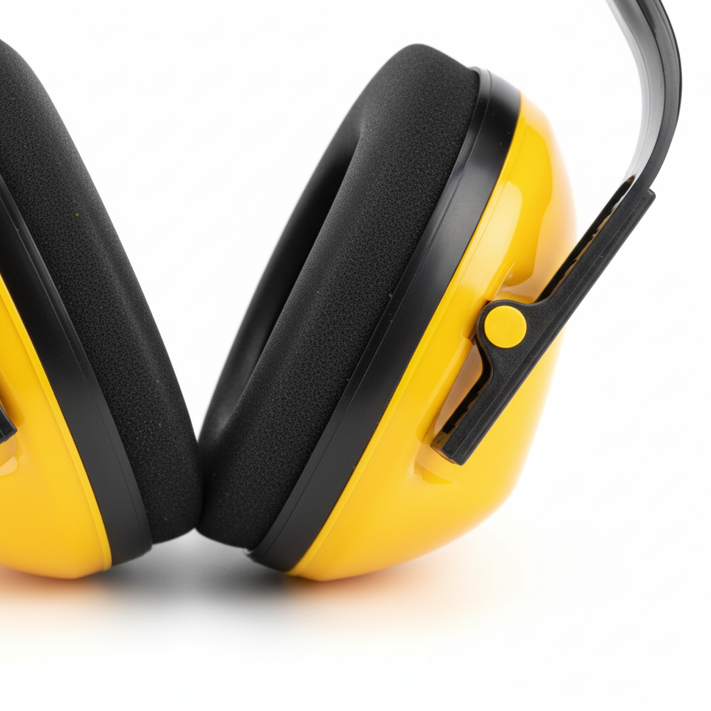 Détail rembourrage casque antibruit