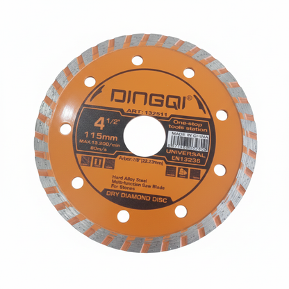 DINGQI Disque Diamant Sec 115mm (4½") - Turbo Universel - 2 pcs