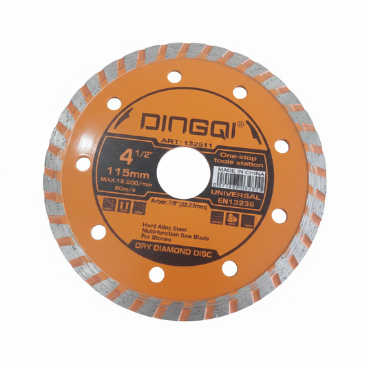 DINGQI Disque Diamant Sec 115mm (4½") - Turbo Universel - 2 pcs