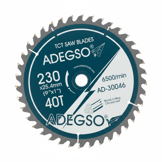 Lame de scie circulaire TCT ADEGSO – 230mm ×25.4mm 40 dents