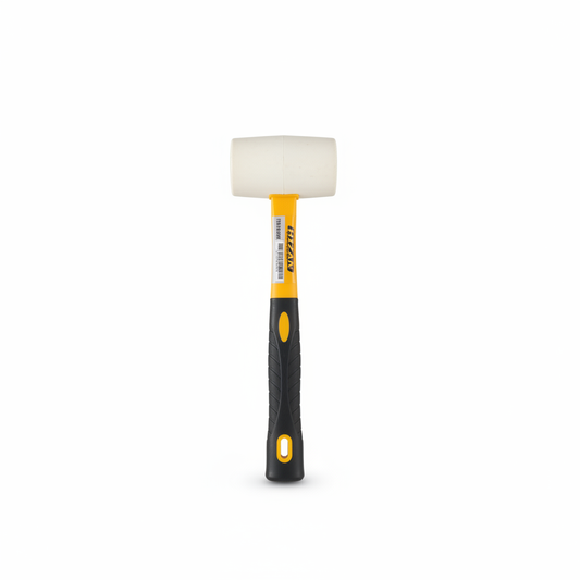Maillet en caoutchouc HIZAN – Tête blanche, Manche ergonomique