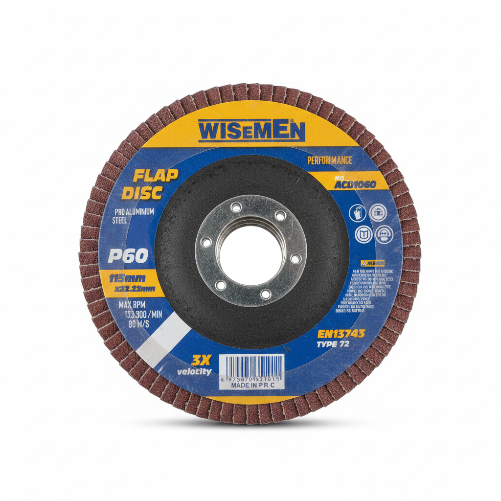 Disque à Lamelles Wisemen P60 115mm - Pro Aluminium Acier
