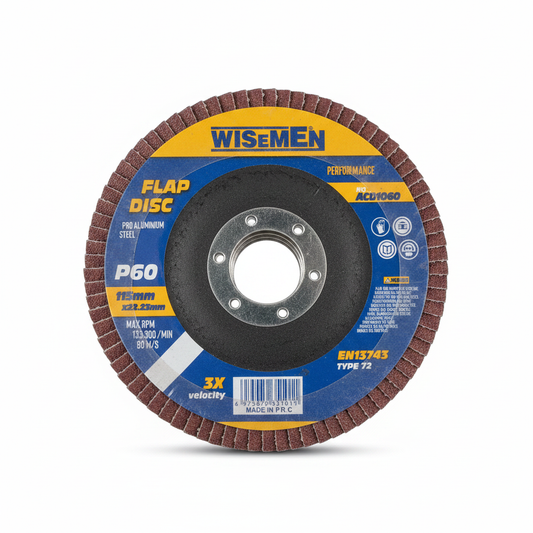 Disque à Lamelles Wisemen P60 115mm - Pro Aluminium Acier
