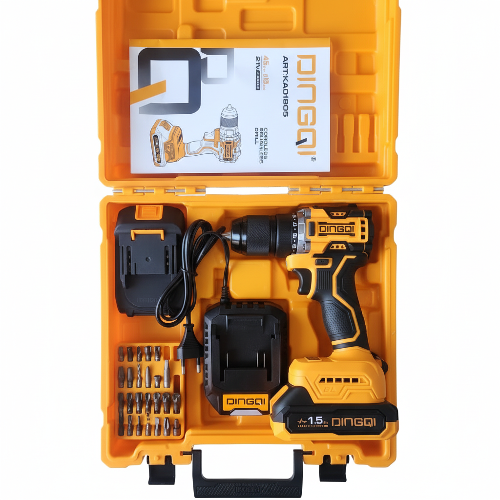 Kit complet perceuse DINGQI dans mallette avec accessoires