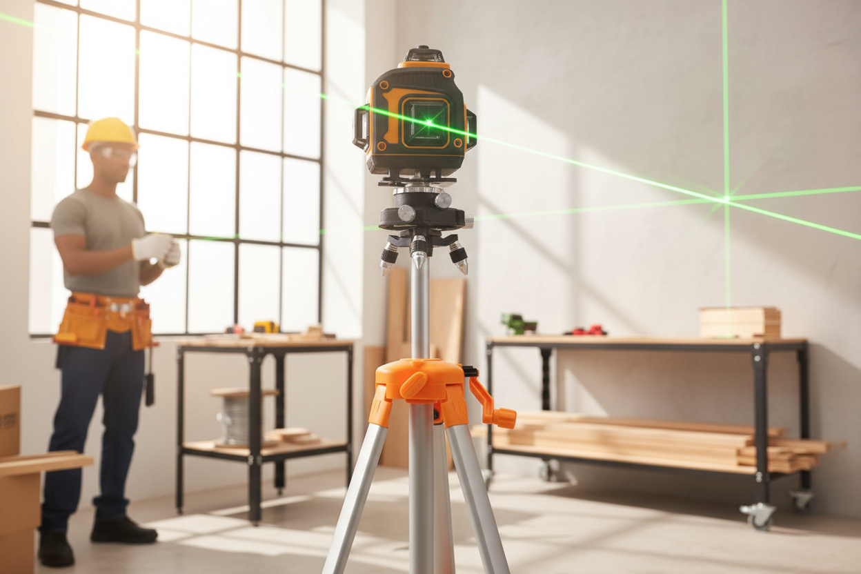 Niveau Laser DINGQI - En Utilisation sur Trépied