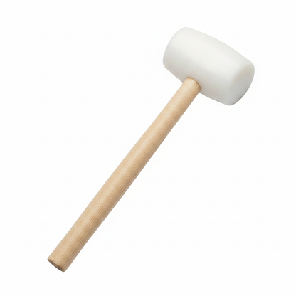 Maillet en Caoutchouc Blanc – Manche en Bois