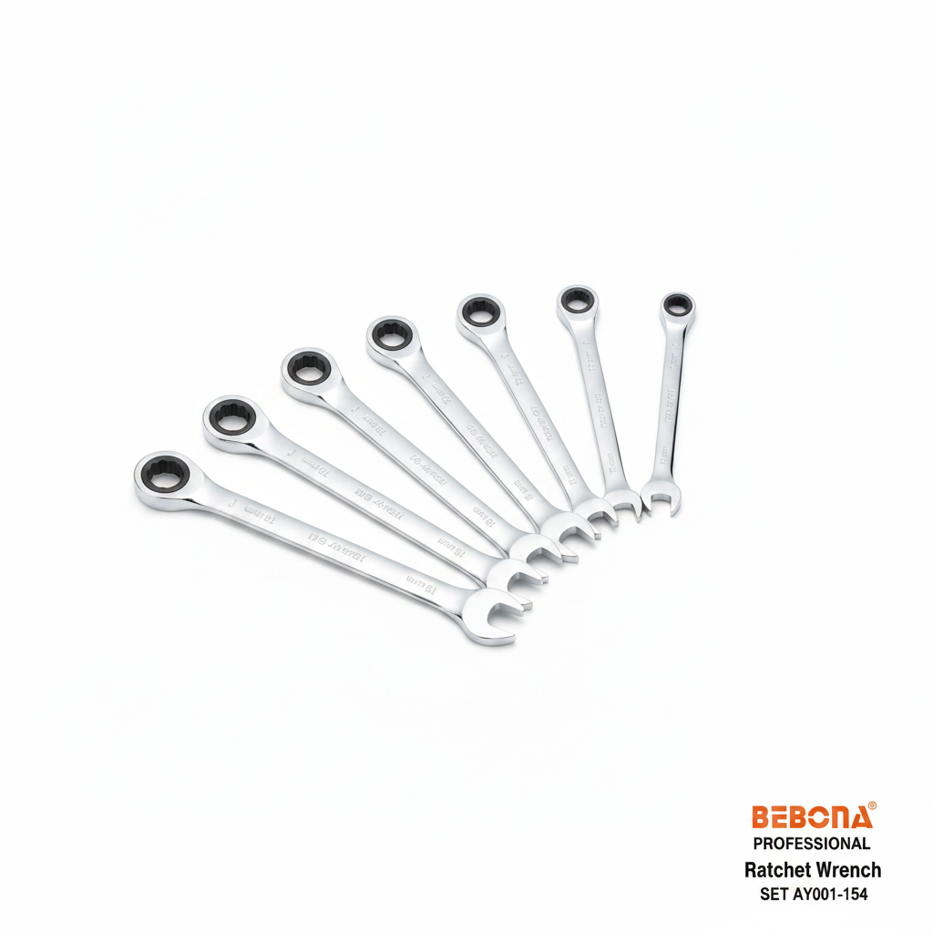 Bebona AY001-154 – Coffret 7 Clés à Cliquet Professionnelles