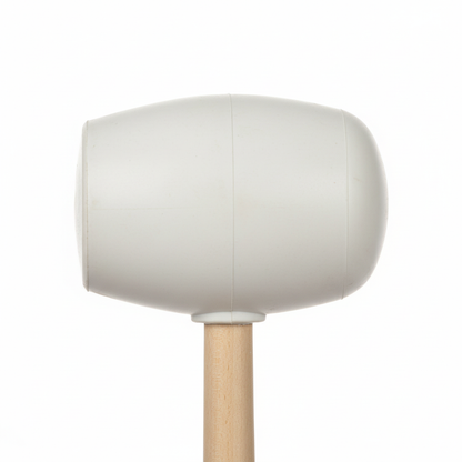 Marteau à tête caoutchouc blanc - Détail de la tête