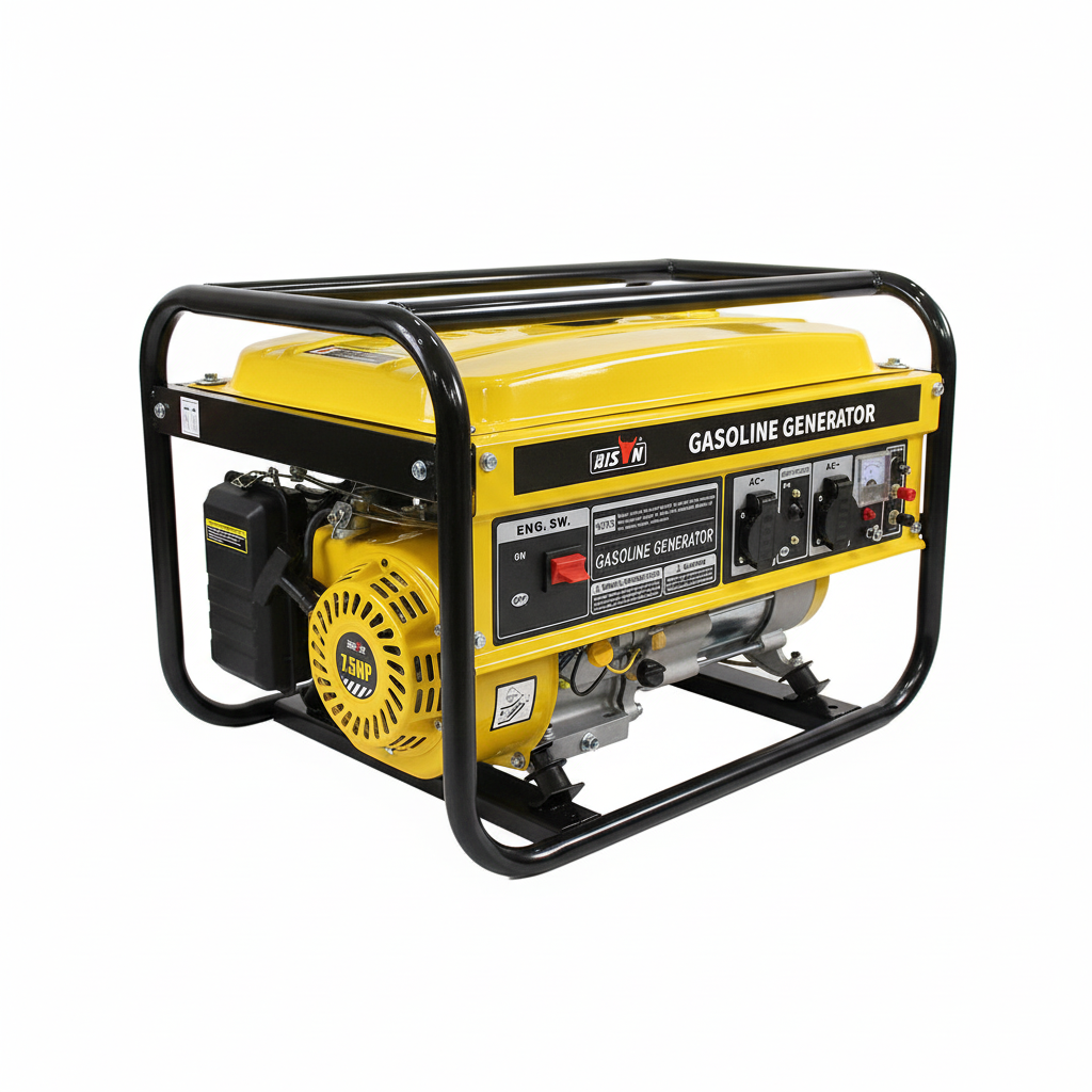 Générateur à essence BISON 7.5HP - Vue trois-quarts