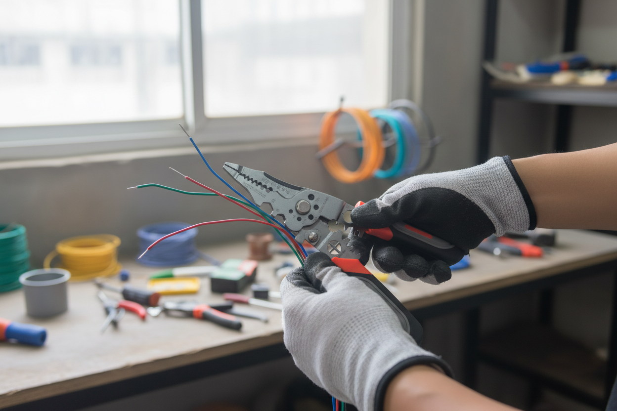 Pince Dénude-Fil Professionnelle – Wire Stripper Électricien