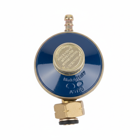 Régulateur de pression pour gaz butane propane avec corps bleu métallique