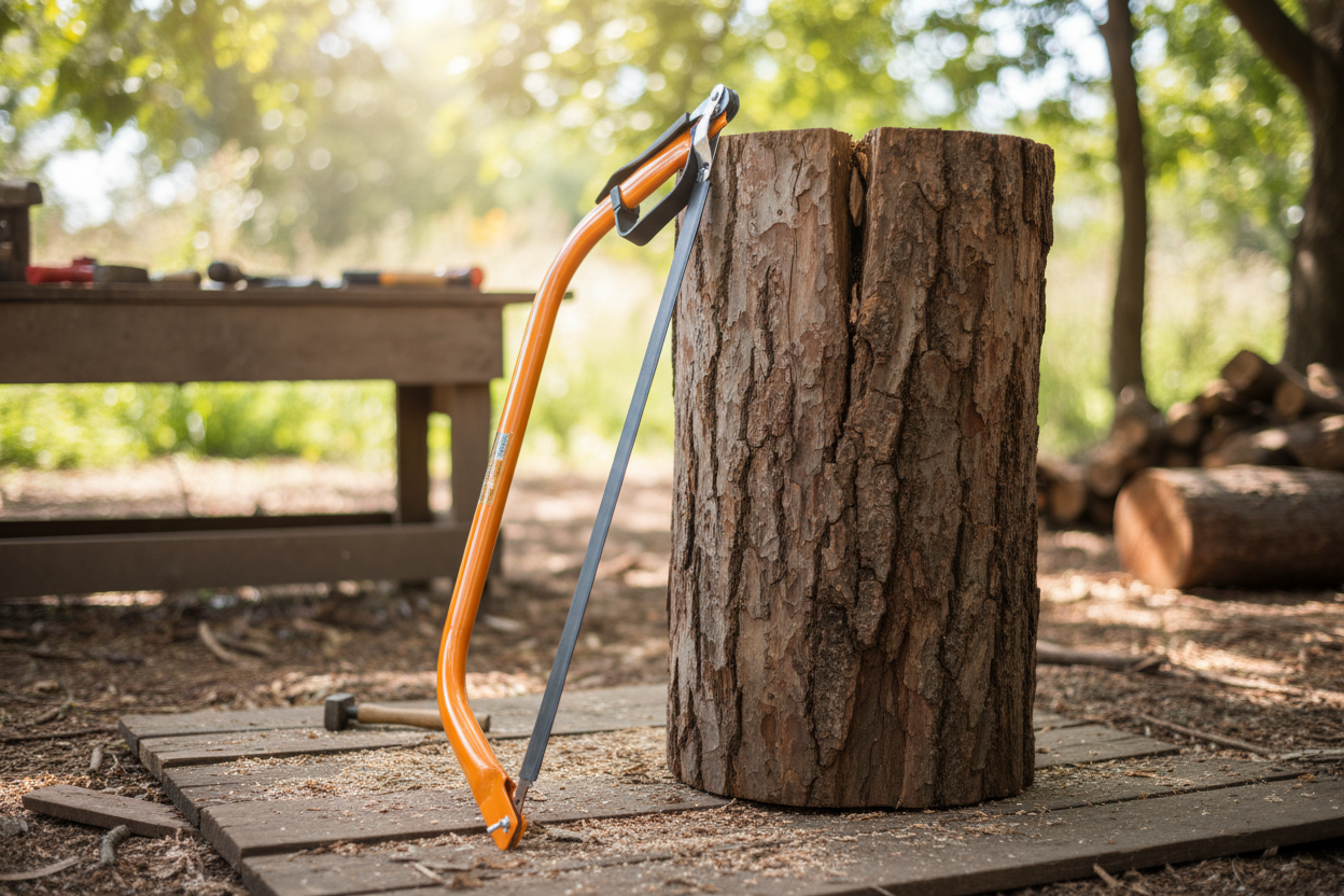 Scie à Bûches Professionnelle – Cadre Orange 600mm