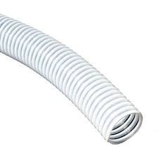 Tuyau annelé flexible en PVC – Blanc