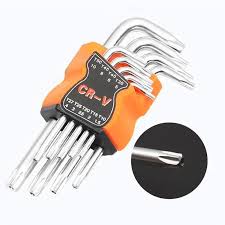 Jeu de Clés Torx Coudées CR-V – 9 pièces