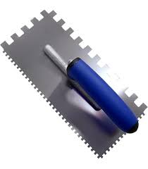 Spatule Crantée PIGEON – Manche Plastique Bleu