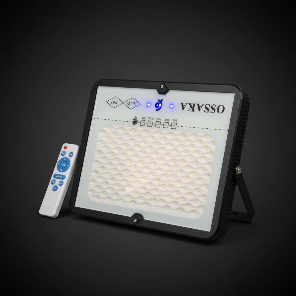 OSSAKA Solar Floodlight - Close-up Details