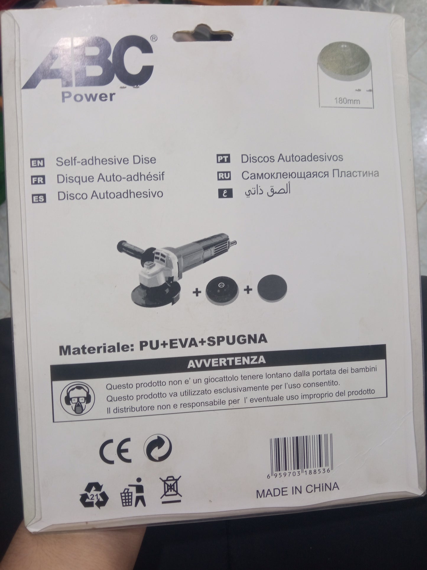Disque Auto-adhésif ABC Power AC18853 7" 180mm