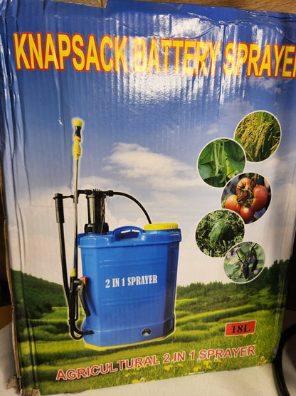 🌾 Pulvérisateur électrique dorsal 2 en 1 – 18 Litres 🌾
