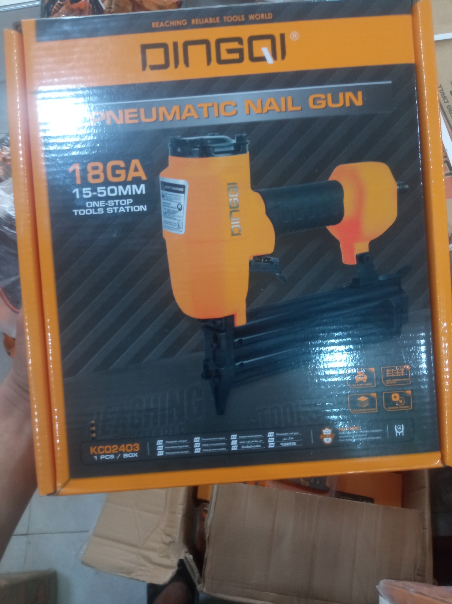 Pistolet à Clous Pneumatique DINGQI 18GA — 15 à 50mm | KCO2403